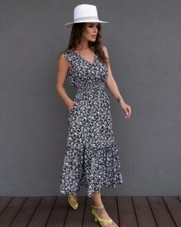 Фото вещи ISSA Plus Платье миди (14092_black) Женское, цвет - Чёрный, материал - Полиэстер