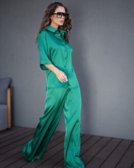 Фото вещи ISSA Plus Костюм (14100_green) Женское, цвет - Зелёный, материал - Шелк