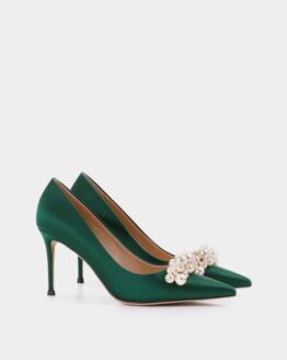 Фото вещи LeBERDES Туфли-лодочки (00000014371) Женское, цвет - Зелёный, материал - Текстиль