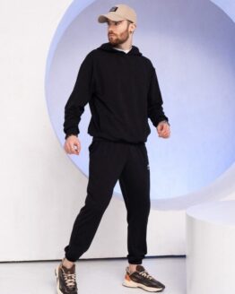 Фото вещи ISSA Plus Спортивный костюм (GN-526_black) Мужское, цвет - Чёрный, материал - Хлопок/полиэстер