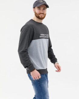 Фото вещи ISSA Plus Свитшот (GN-427_darkgray) Мужское, цвет - Серый, материал - Хлопок