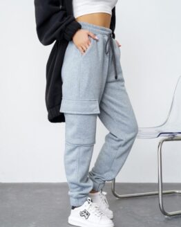 Фото вещи ISSA Plus Карго (13565_lightgray) Женское, цвет - Серый, материал - Хлопок