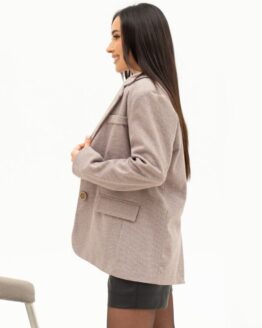 Фото вещи ISSA Plus Пиджак (13696_beige) Женское цвет - Бежевый материал - Шерсть/полиэстер