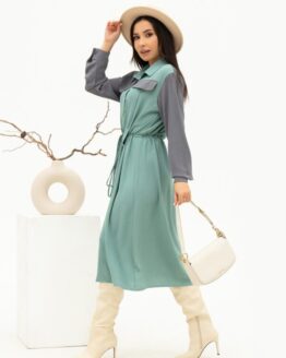 Фото вещи ISSA Plus Платье миди (13701_mint) Женское цвет - Мятный материал - Полиэстер/эластан