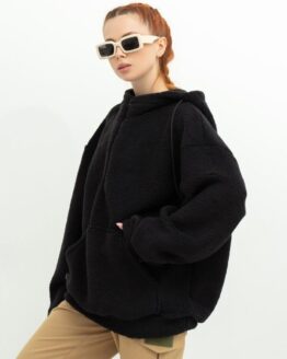 Фото вещи ISSA Plus Худи (13619_black) Женское, цвет - Чёрный, материал - Шерсть