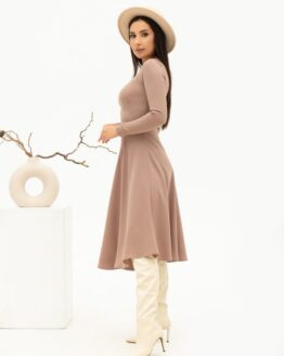 Фото вещи ISSA Plus Платье миди (13692_beige) Женское цвет - Бежевый материал - Полиэстер/эластан