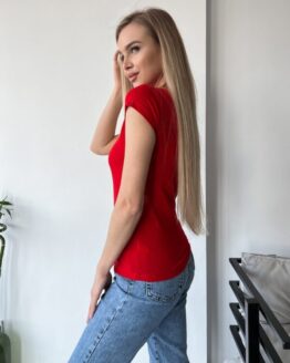 Фото вещи ISSA Plus Футболка (WN20-435_red) Женское, цвет - Красный, материал - Хлопок