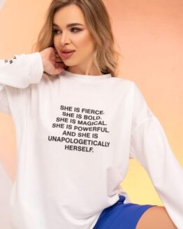 Фото вещи ISSA Plus Свитшот (13733_milky) Женское, цвет - Молочный, материал - Хлопок