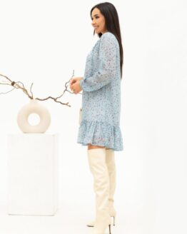 Фото вещи ISSA Plus Платье мини (SA-452_lightblue) Женское цвет - Голубой материал - Полиэстер