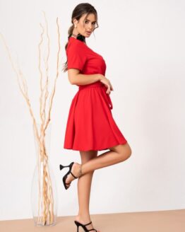 Фото вещи ISSA Plus Платье мини (13873_red) Женское, цвет - Красный, материал - Полиэстер