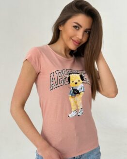 Фото вещи ISSA Plus Футболка (WN20-433_peach) Женское, цвет - Персик, материал - Хлопок