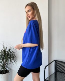 Фото вещи ISSA Plus Футболка (WN20-458_blue) Женское, цвет - Синий, материал - Хлопок/вискоза