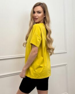 Фото вещи ISSA Plus Футболка (WN20-454_yellow) Женское, цвет - Жёлтый, материал - Хлопок/вискоза