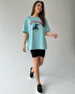 Фото вещи ISSA Plus Футболка (WN20-458_turquoise) Женское, цвет - Бирюзовый, материал - Хлопок/вискоза