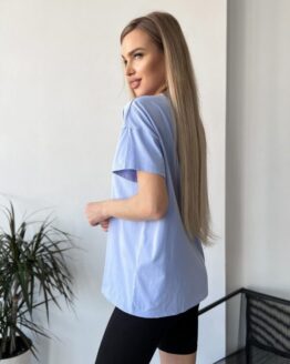 Фото вещи ISSA Plus Футболка (WN20-454_blue) Женское, цвет - Голубой, материал - Хлопок/вискоза