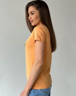 Фото вещи ISSA Plus Футболка (WN20-452_orange) Женское, цвет - Оранжевый, материал - Хлопок/вискоза