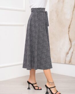 Фото вещи ISSA Plus Юбка миди (13949_black) Женское, цвет - Серый, материал - Полиэстер