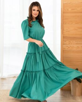 Фото вещи ISSA Plus Платье макси (13974_green) Женское, цвет - Зелёный, материал - Полиэстер