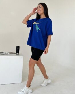 Фото вещи ISSA Plus Футболка (WN20-444_blue) Женское, цвет - Синий, материал - Хлопок/вискоза