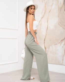 Фото вещи ISSA Plus Брюки палаццо (13939_olive) Женское, цвет - Оливковый, материал - Полиэстер