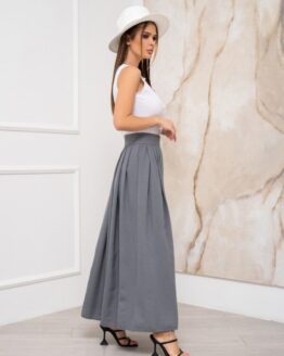 Фото вещи ISSA Plus Юбка макси (13938_grey) Женское, цвет - Серый, материал - Полиэстер