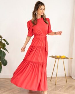 Фото вещи ISSA Plus Платье макси (13974_crimson) Женское, цвет - Малиновый, материал - Полиэстер