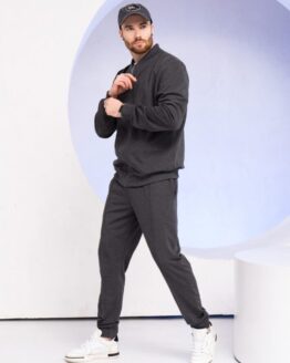 Фото вещи ISSA Plus Спортивный костюм (GN-520_darkgray) Мужское, цвет - Серый, материал - Хлопок/полиэстер