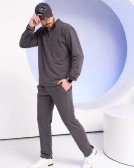 Фото вещи ISSA Plus Спортивный костюм (GN-521_darkgray) Мужское, цвет - Серый, материал - Хлопок/полиэстер