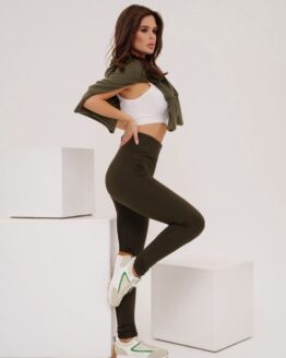 Фото вещи ISSA Plus Леггинсы (4499_khaki) Женское, цвет - Хаки, материал - Полиэстер