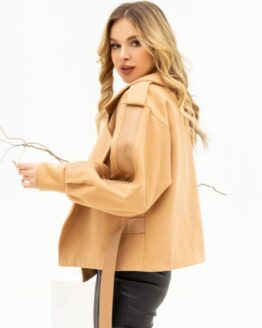 Фото вещи ISSA Plus Демисезонная куртка (13706_beige) Женское цвет - Бежевый материал - Шерсть/полиэстер