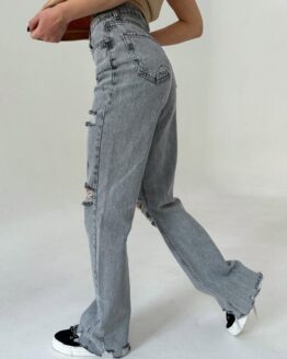 Фото вещи ISSA Plus Широкие джинсы (WN20-405_grey) Женское, цвет - Серый, материал - Хлопок