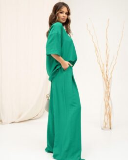 Фото вещи ISSA Plus Костюм (13883_green) Женское, цвет - Зелёный, материал - Лён