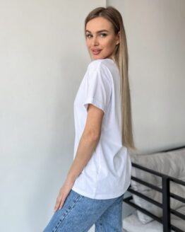 Фото вещи ISSA Plus Футболка (WN20-450_white) Женское, цвет - Белый, материал - Хлопок/вискоза