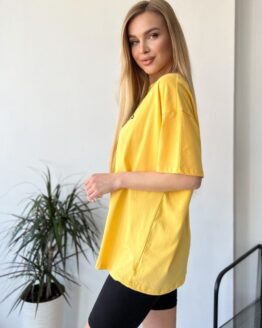 Фото вещи ISSA Plus Футболка (WN20-456_yellow) Женское, цвет - Жёлтый, материал - Вискоза