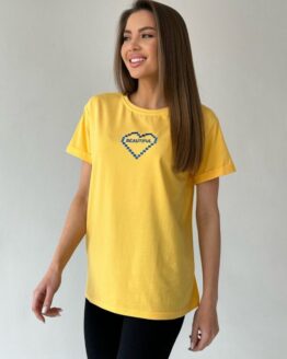 Фото вещи ISSA Plus Футболка (WN20-450_yellow) Женское, цвет - Жёлтый, материал - Хлопок/вискоза