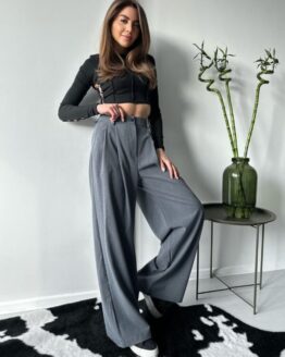 Фото вещи ISSA Plus Брюки палаццо (13754_grey) Женское, цвет - Серый, материал - Полиэстер