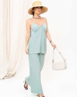 Фото вещи ISSA Plus Костюм (13896_olive) Женское, цвет - Оливковый, материал - Лён