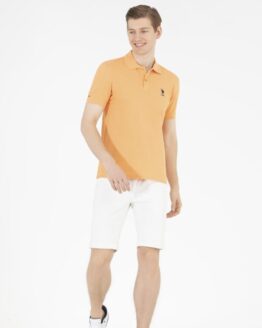 Фото вещи US Polo Поло (G081SZ011.000.1572929.VR051) Мужское цвет - Оранжевый материал - Хлопок