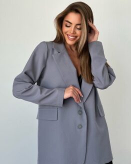 Фото вещи ISSA Plus Пиджак (14179_grey) Женское, цвет - Серый, материал - Полиэстер