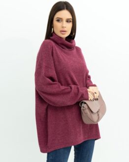 Фото вещи ISSA Plus Свитер (13621_burgundy) Женское, цвет - Бордовый, материал - Шерсть