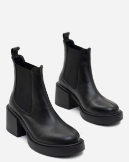 Фото вещи ISSA Plus Бoтильоны (OB2-284_black) Женское, цвет - Чёрный, материал - Кожа
