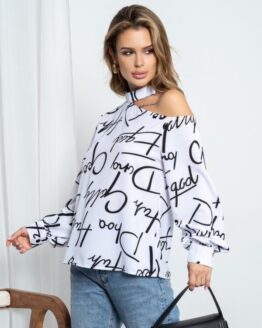 Фото вещи ISSA Plus Блуза (SA-494_white) Женское, цвет - Белый, материал - Полиэстер