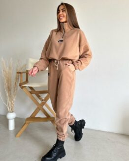 Фото вещи ISSA Plus Спортивный костюм (SA-486_beige) Женское, цвет - Бежевый, материал - Флис