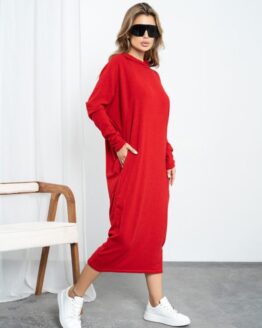 Фото вещи ISSA Plus Платье миди (14192_red) Женское, цвет - Красный, материал - Шерсть