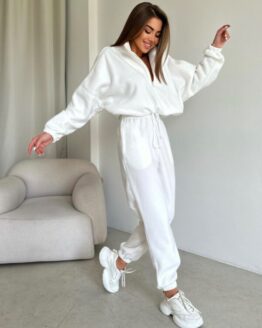 Фото вещи ISSA Plus Спортивный костюм (14197_white) Женское, цвет - Белый, материал - Флис