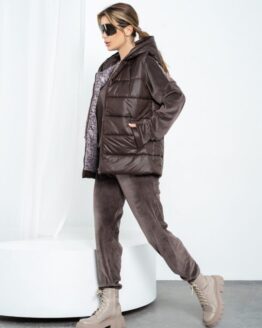 Фото вещи ISSA Plus Спортивный костюм (SA-480_brown) Женское, цвет - Коричневый, материал - Полиэстер