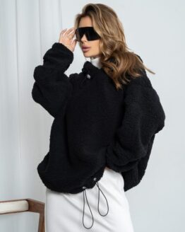 Фото вещи ISSA Plus Худи (13580_black) Женское, цвет - Чёрный, материал - Шерсть