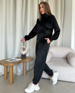 Фото вещи ISSA Plus Спортивный костюм (14211_black) Женское, цвет - Чёрный, материал - Велюр