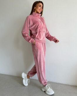 Фото вещи ISSA Plus Спортивный костюм (14211_pink) Женское, цвет - Розовый, материал - Велюр