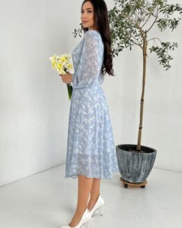 Фото вещи ISSA Plus Платье миди (13846_grey) Женское, цвет - Серый, материал - Полиэстер